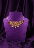 Goddess Lakshmi Mayur Nakshi with South Sea Pearls Necklace