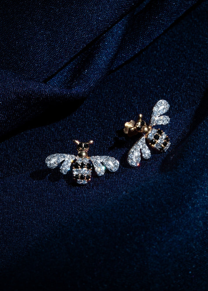 Honeybee Pave Lab Grown Diamond Studs