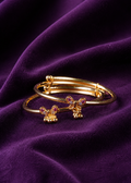 Butterfly Gold Baby Adjustable Bangles