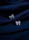 Coquette Pave Lab Grown Diamond Bow Studs