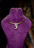 Italian Kanti With Tiger Claw Diamond Pendant