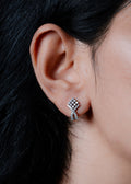 Lab Grown Diamond Argyle Grid Lattice Infinity Loop Studs