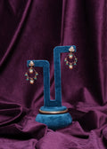 Hoop Chandbalis with Emerald And Pearl Droplets
