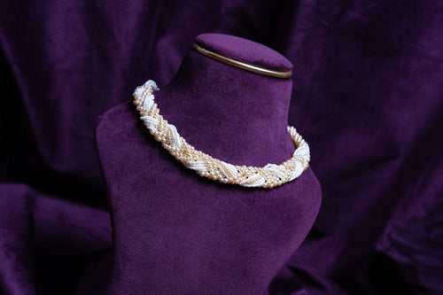 Braided Multi-Strand Rope Kumihimo-Style Spiral Twist Choker