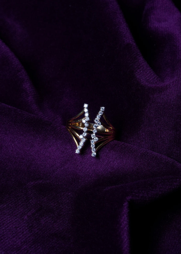 Double Row Constellation Ring