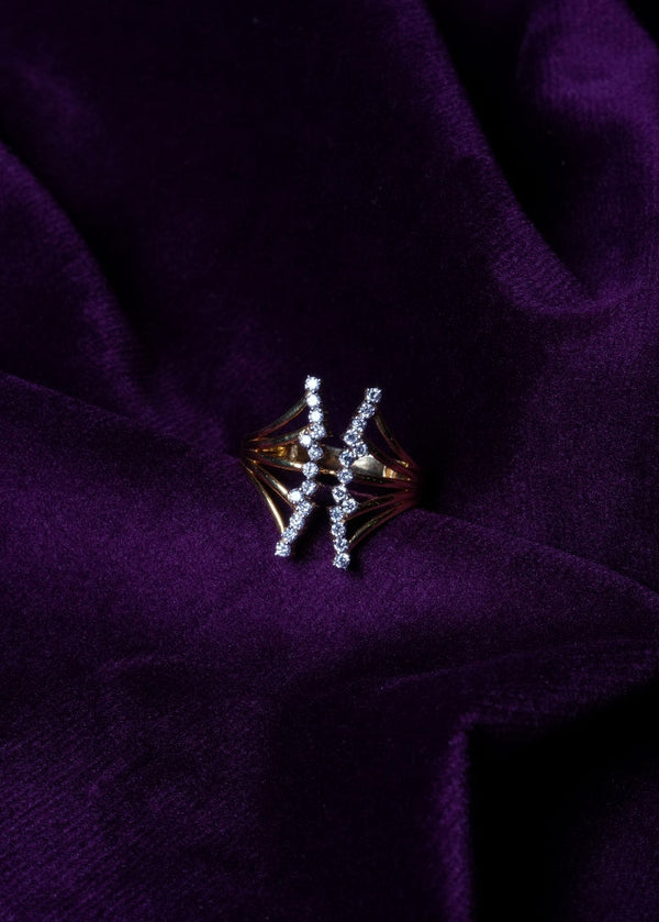 Double Row Constellation Ring