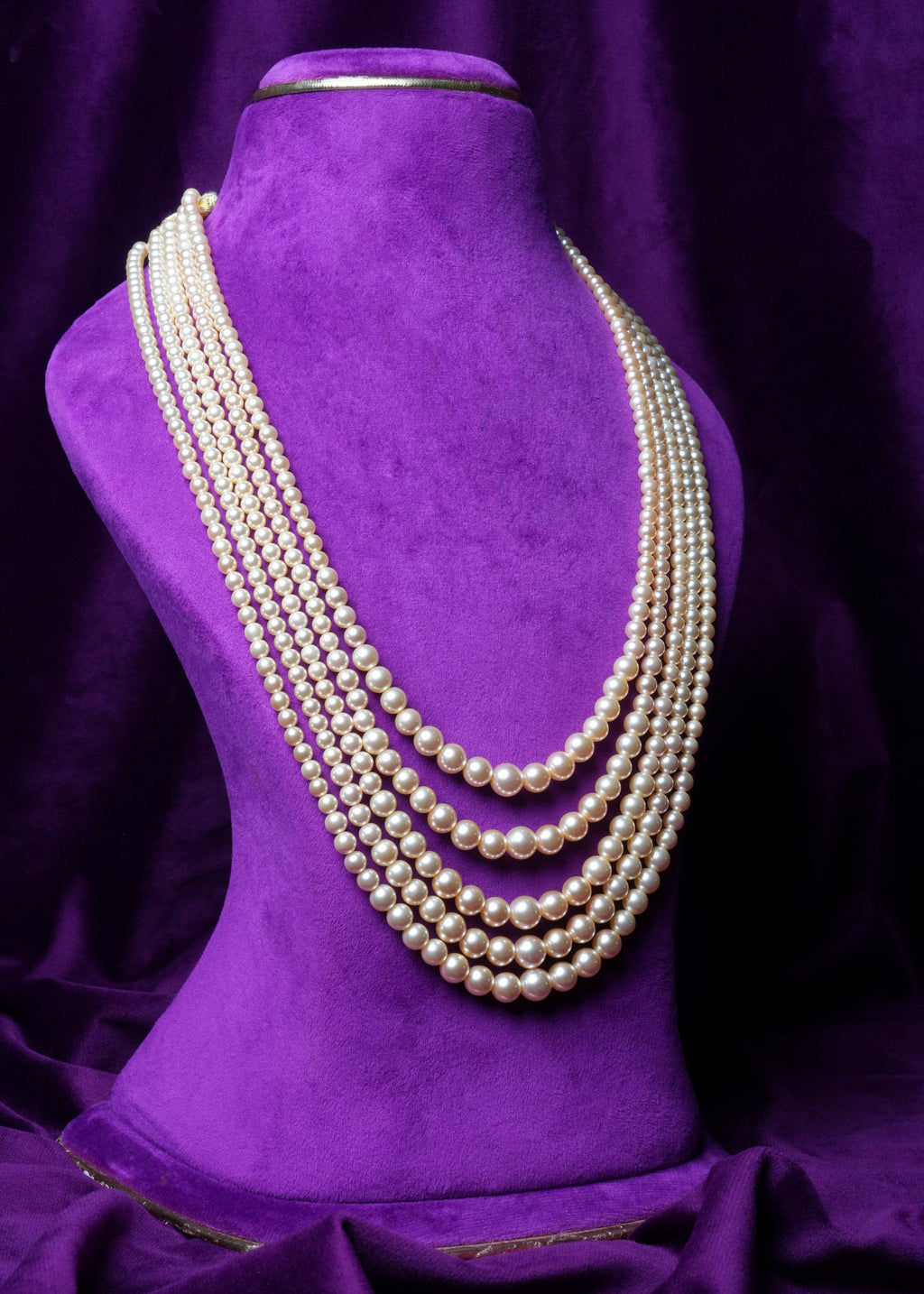 5-Layer Pearl Waterfall Necklace