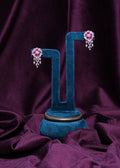 Ruby Floral Lab Grown Diamond Chandelier Earrings