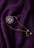 Sterling Pink Quartz Sunburst Adjustable Bracelet