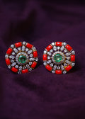 Aura Coral Capsule Lattice lab-grown diamond Earrings