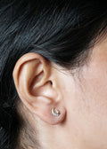 Chandra-Tara Lab-Grown Diamond Crescent Stud Earrings