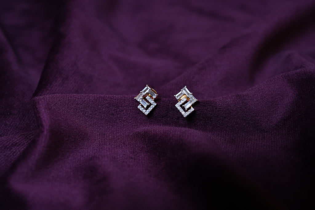 Dual Square Lab-Grown Diamond Studs