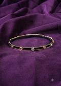 Pipe Segmented Colour Changable Alternating Station Gold Bangle