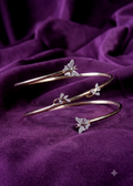 Spiral Butterfly Wrap Cuff Gold And Diamond Bypass Bangle