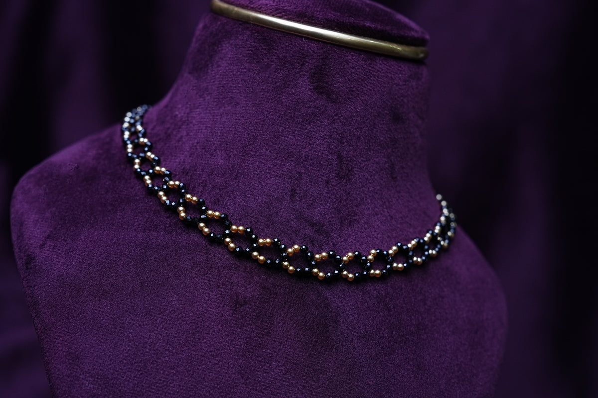 Karimani Jali Floral beaded Choker