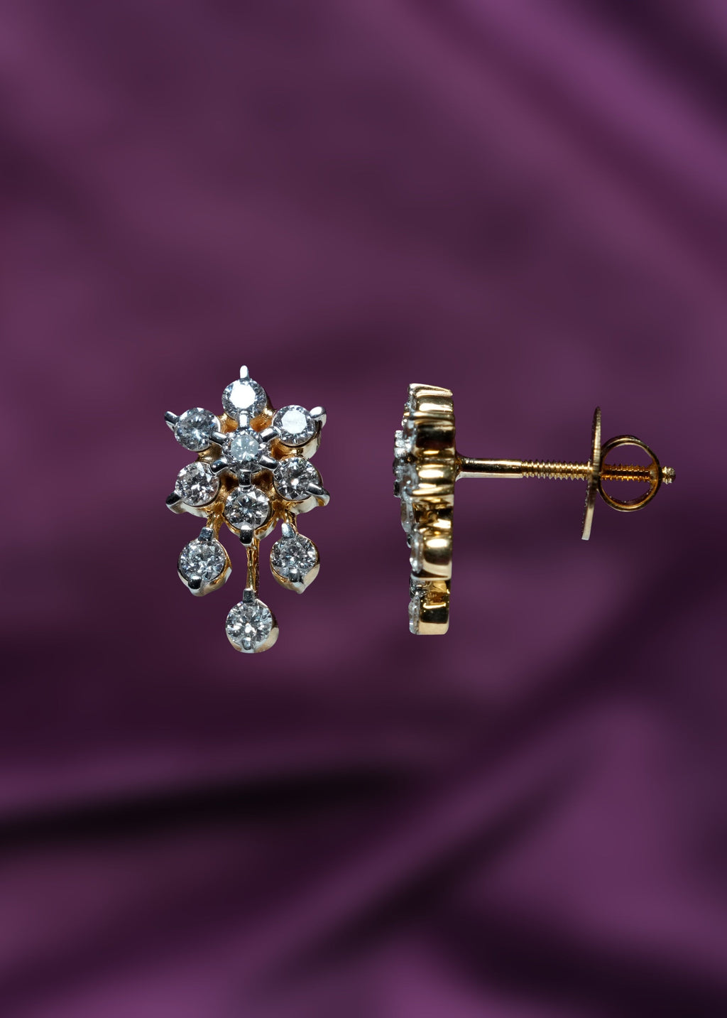 Lab-Grown Diamonds Petite Flora Dewdrop Studs