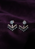 Lab-grown Diamond Celestial Chevron Floral Ear Jackets
