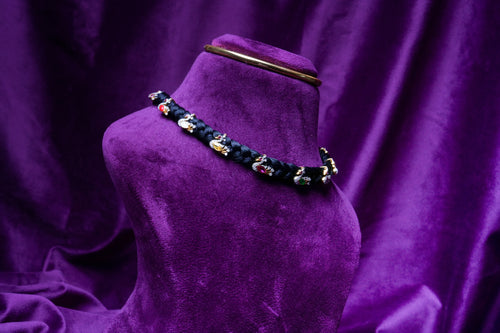 Black Thread Swan Navarathna Style Choker