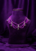 Pink Zircon Beads and South Sea Pearls Necklace