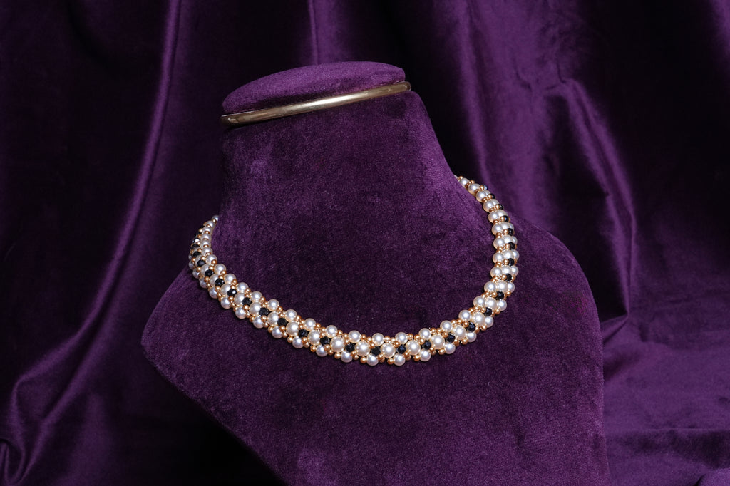 Beeded Mesh Netting Chocker