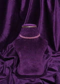 Beaded Magenta Wave & Orchid Gold Harlequin Ribbon Choker