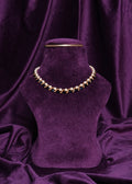 Beaded Woven Pearl Scallop Crown- Edged Choker