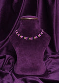 Beaded Orchid Meadow Segmented Tri-Color U-Shape Choker