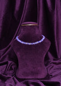 Beaded Periwinkle Lavender Blossom Lattice Choker
