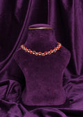 3D Beaded Coral Bugle and Pearl Wave Ribbon Lattice Choker
