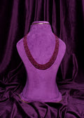 Four- Layering Ruby Pink Faceted Rondelle Panchlada- Style Haram