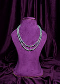 Two- Layering Mint Russian Emerald Pumpkin Beads & South Sea Pearls Spacer Haram