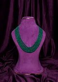 Versatile Royal Six- Layering Faceted Emerald Rondelle Panchlada Haram