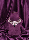 Lab Grown Diamond Buttamala Emerald Goddess Lakshmi Kasu Multi-Wire Collar Necklace