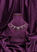 Lab Grown Diamond Paisley Manga Charms Emerald & Pink Drop Festive Necklace