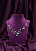 Lab Grown Diamond Russian Emerald Hasli Necklace Adjustable