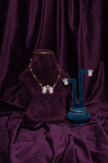 Lab Grown Diamond Peacock Coral Tanmaniya With Matching Earrings