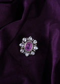 Victorian Polki Pink Tourmaline Medallion Rose-Cut Sunburst Pendant