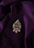 Kundan Polki Medallion Chandbali Pendant