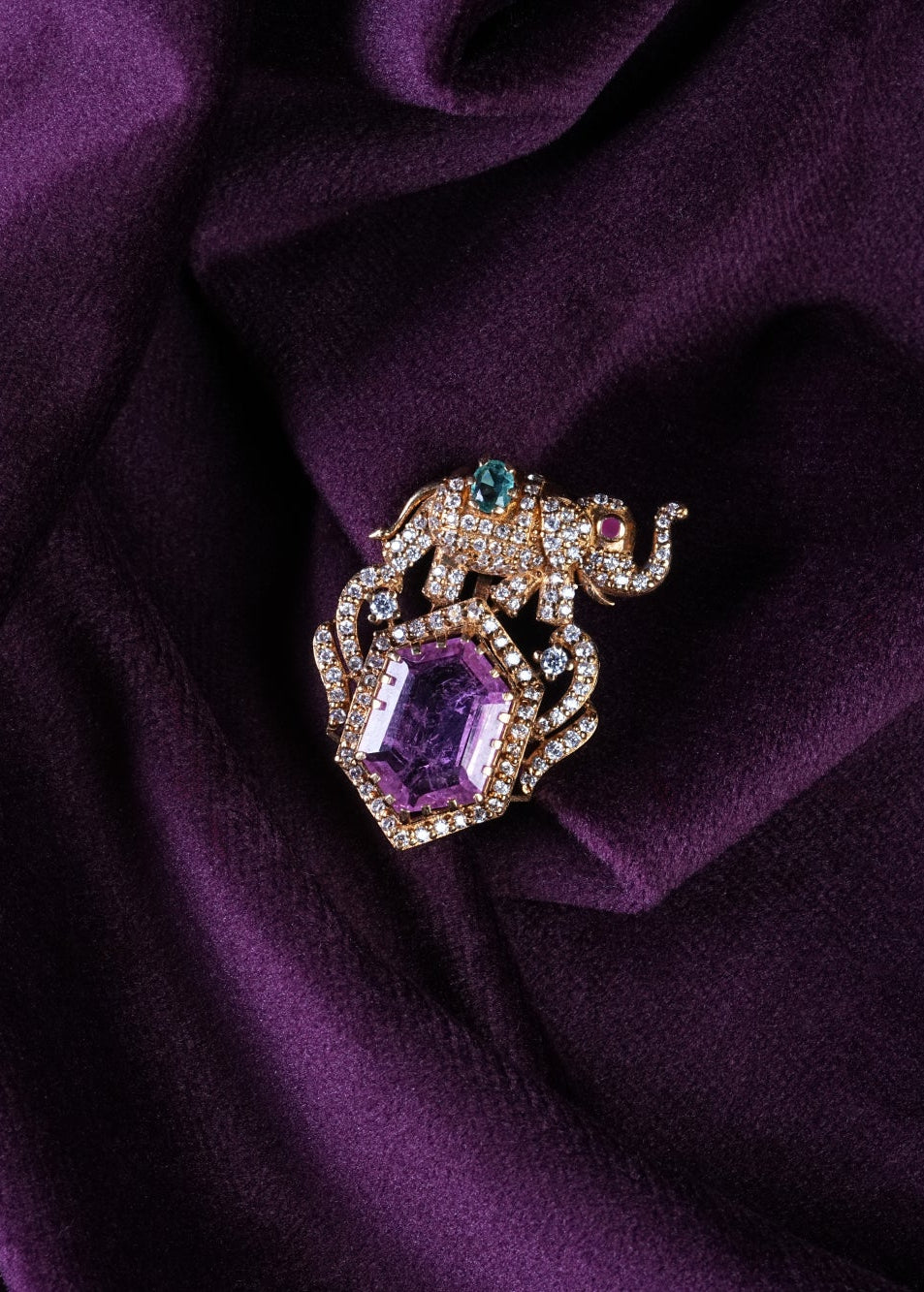 Victorian Mughal-Style Royal Elephant Pendant