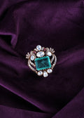 Imperial Victorian Emerald-Cut Polki Crown Pendant