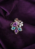 Victorian Asymmetrical Perched Peacock Patel Bouquet Pendant