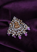 Goddess Lakshmi Temple Lab Grown Diamond Mugappu Pendant