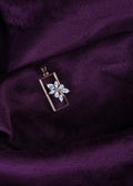 Minimalist Floating Floral Geometric Marquise Diamond Leaf Frame Pendant