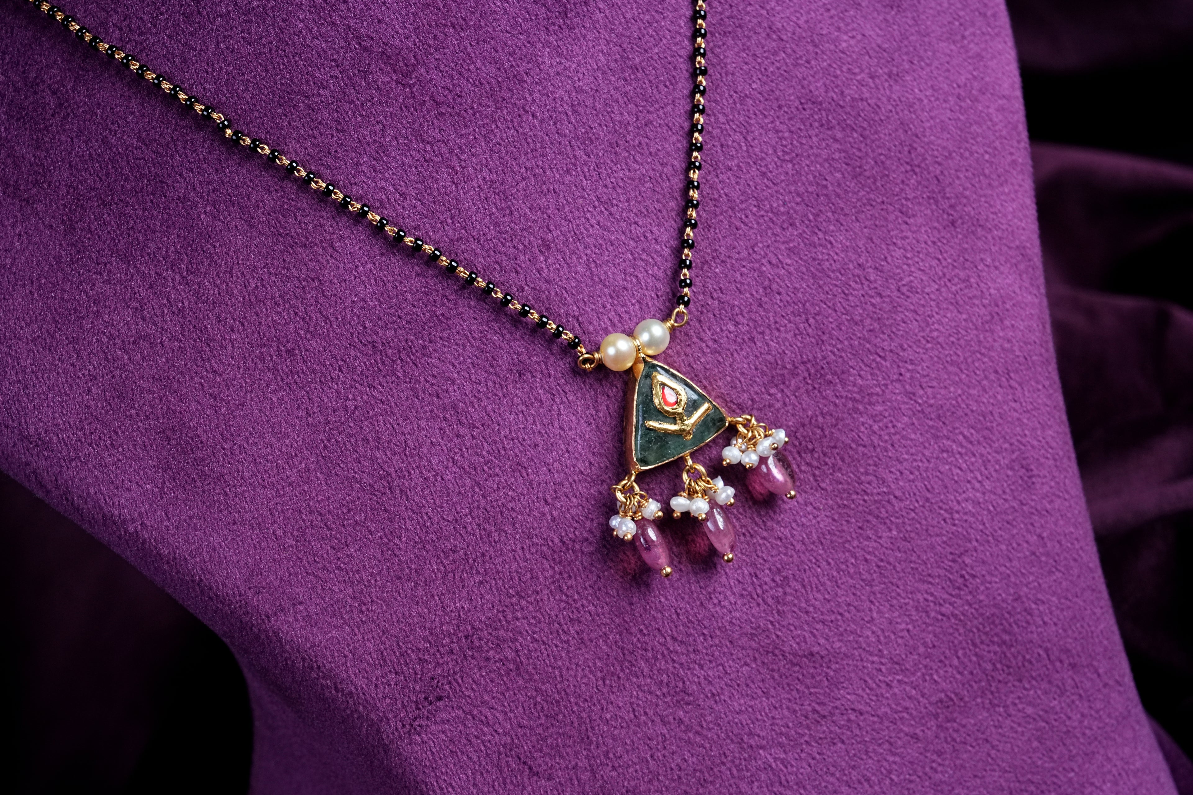 Jade Tanveez Pearl Fringe Tanmaniya Necklace