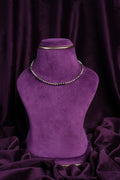Black Bead Ball Station Laser-Cut Mani-Sutra Choker
