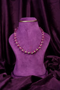 Traditional South Asian Guttapusala Mala With Tourmaline Pumpkins and Emeralds
