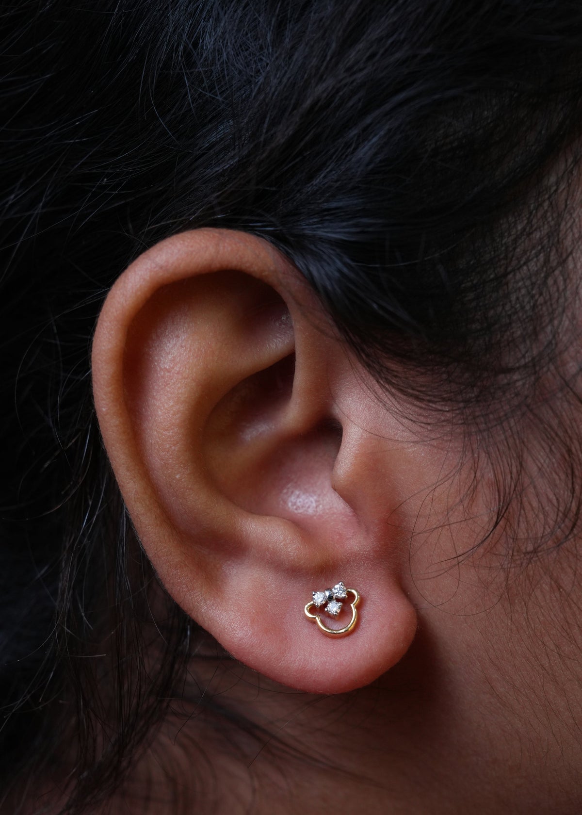 The cartoon made mini-Mouse Lab-grown Diamond Studs