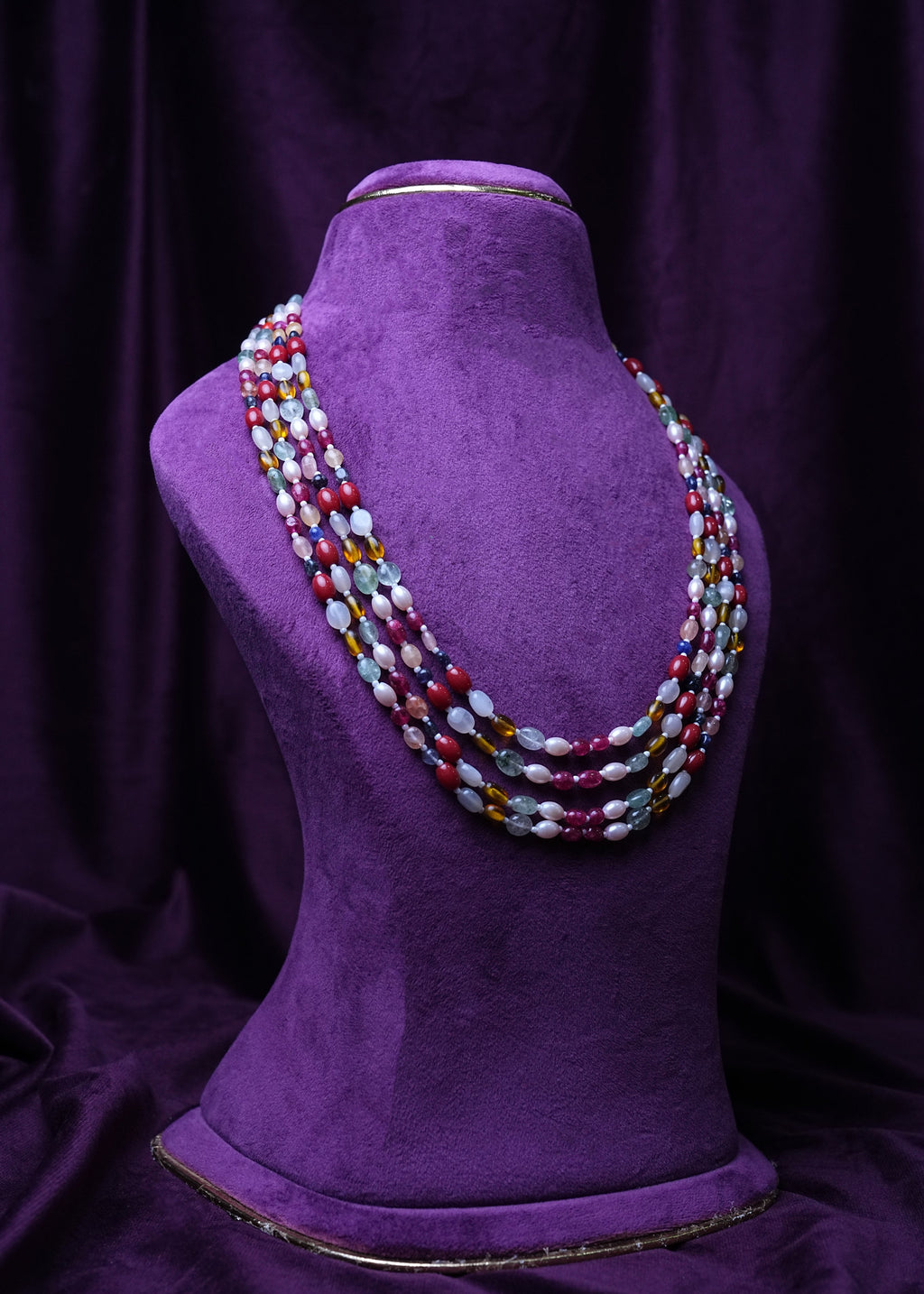 Navaratna Mukta 4-Layered Haar