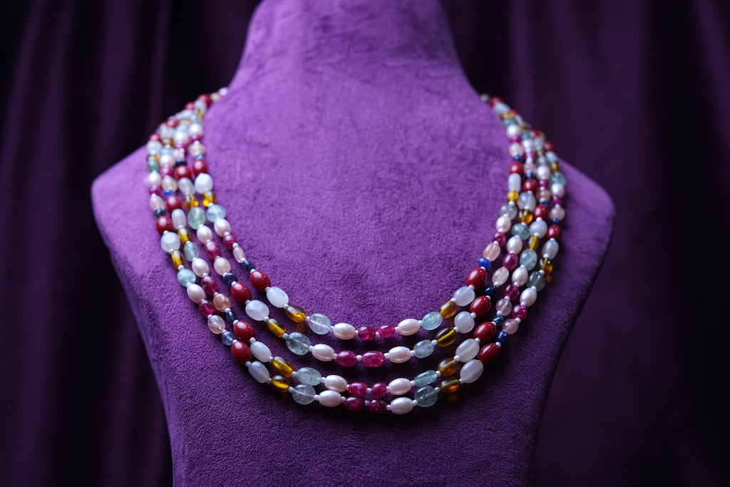 Navaratna Mukta 4-Layered Haar
