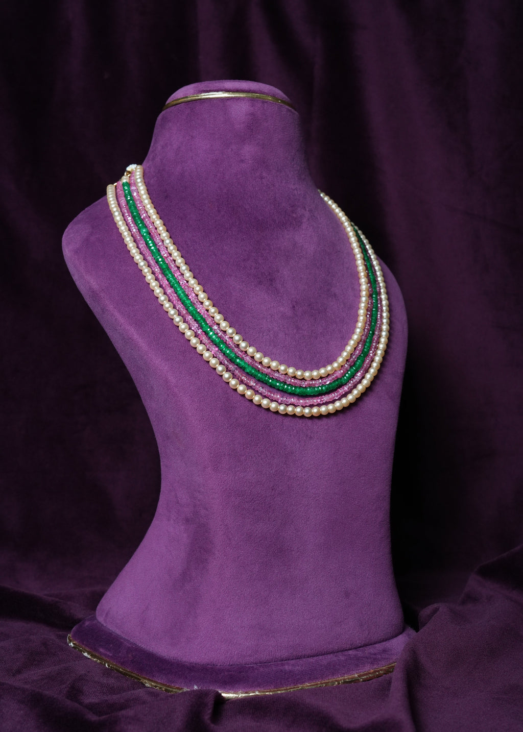 Panch Ladi Navratna-Style Pearl Mala